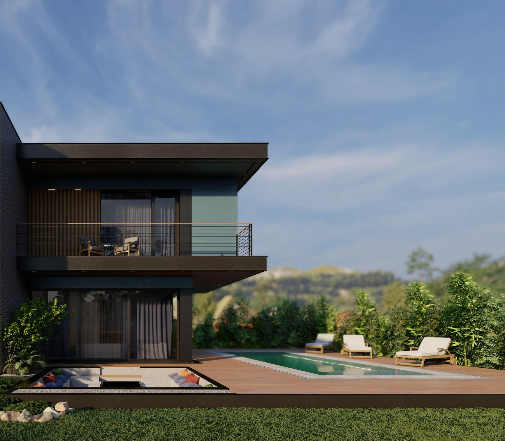 კერძო სახლის არქიტექტურული პროექტი საგურამოში