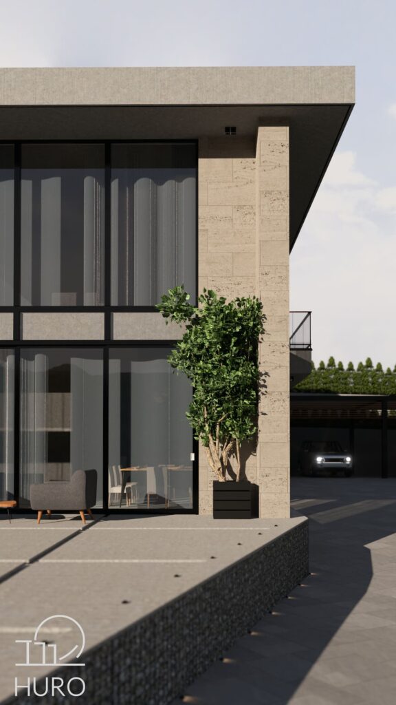 modern house architecture by HURO, architectural visualization