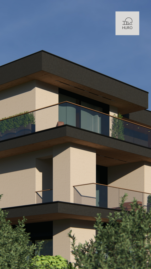 modern house architecture by HURO, architectural company in Tbilisi
