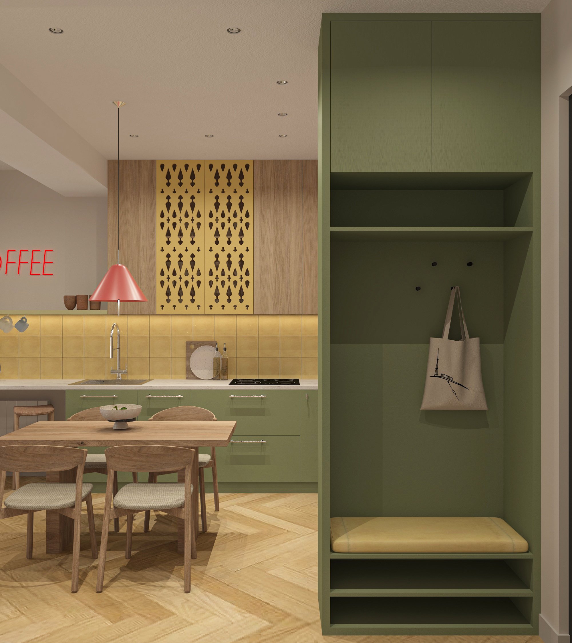 Interior design, Tbilisi apartment HURO