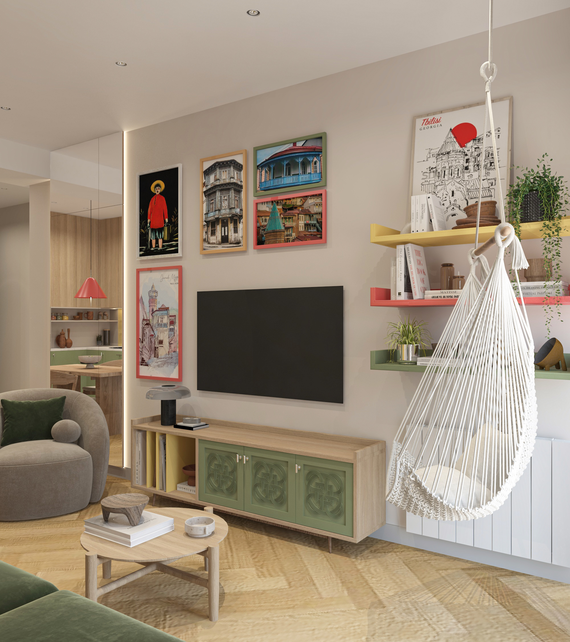 Interior design, Tbilisi apartment HURO