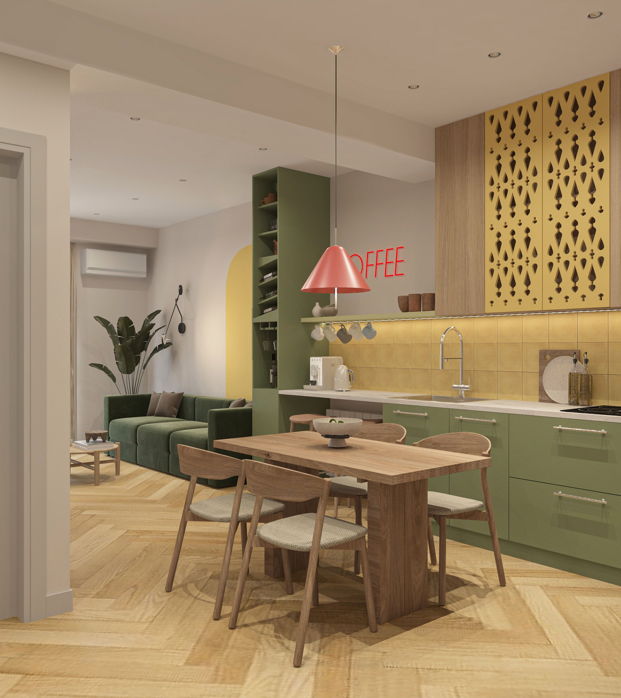 Interior design, Tbilisi apartment HURO
