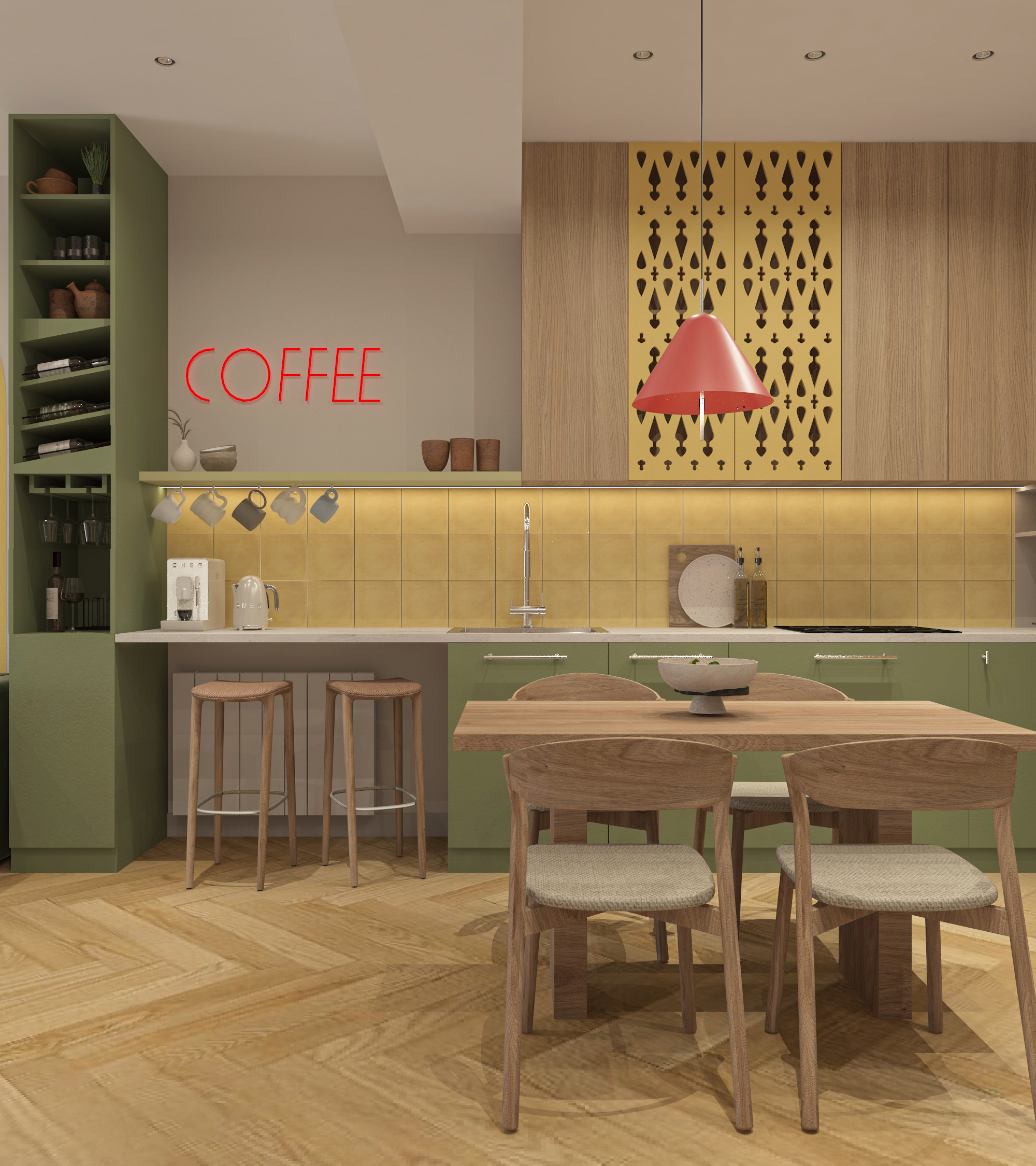 Interior design, Tbilisi apartment HURO