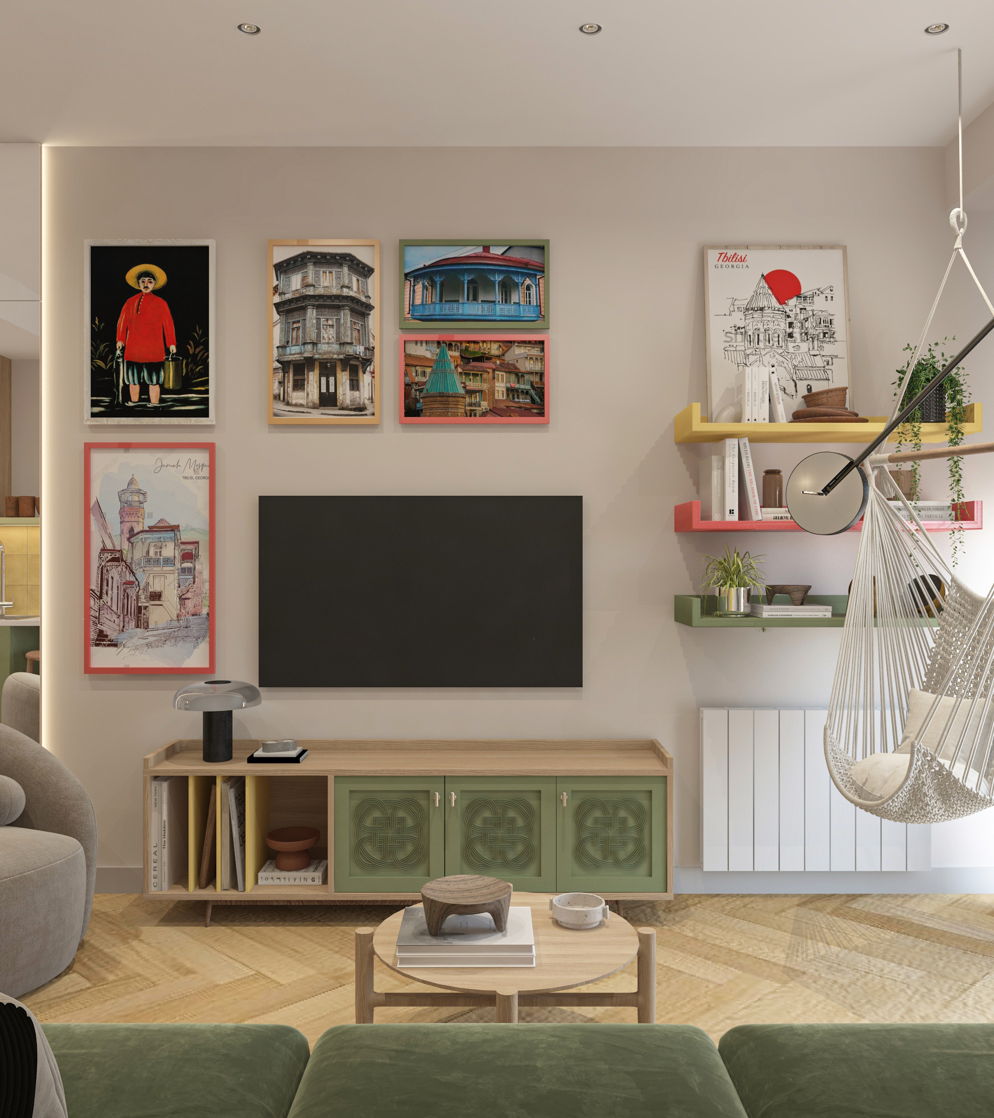 Interior design, Tbilisi apartment HURO